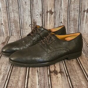 Sz 13 US Mens Magnanni Cusco Flex Brown Peccary Leather Derby Dress Shoes VGUC!
